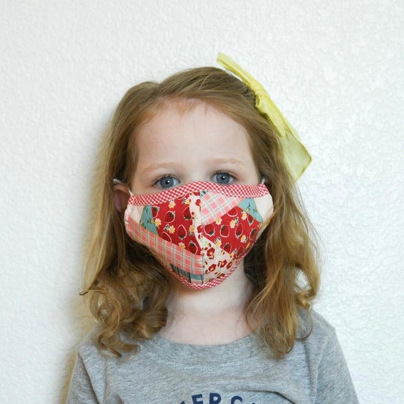 Girls Mask 35 Yr Old Face Mask Breathable Children Etsy