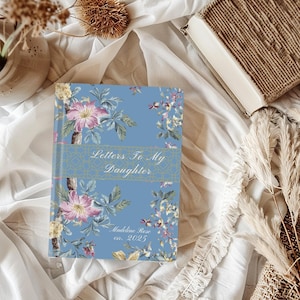 Cartas a mi hija, diario personalizado, regalo de embarazo para baby shower de niña para mamá primeriza, libro de recuerdos para niños, diario personalizado para el día de la madre