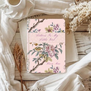 Cartas a mi pequeña niña, diario personalizado en color rosa, embarazo, baby shower de niña, nacimiento de un bebé, libro de recuerdos, diario personalizado para el día de la madre