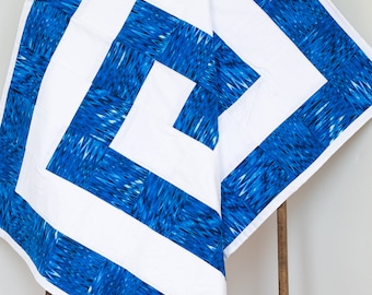 Baby Quilt Pattern & Throw Sizes – Corkscrew Modern Quilt Pattern PDF – Easy Beginner Patchwork Quilt – Instant Download Quilting Pattern