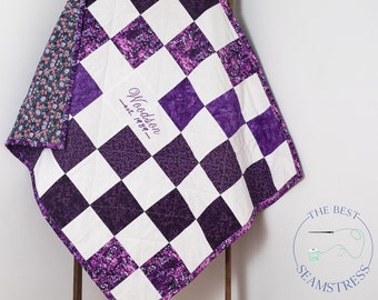 Custom Guestbook Alternative Quilt for Weddings, Birthdays or Anniversaries. Guest Book Blanket Blanket for Signatures that&#39;s Personalized.