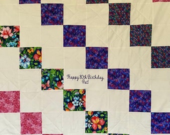 Unique Guest Book is the Best 50th Wedding Anniversary Gifts! Custom Homemade Quilts for Your Parents Celebrating a Golden Anniversary!