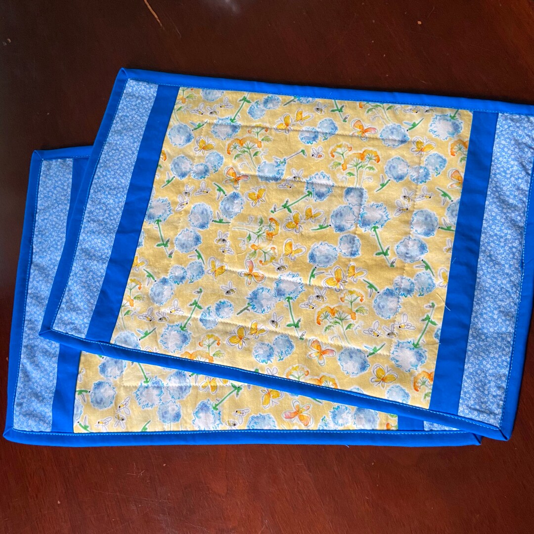 Quilted Woven Placemats Set of 2 Farmhouse Table Top Decor Etsy