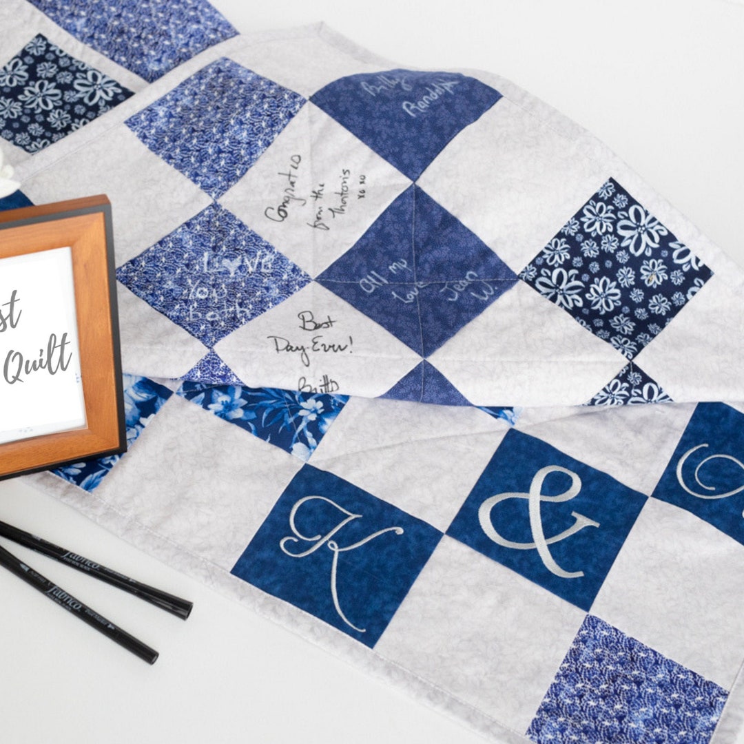 Wedding Guest Book Quilt Alternative, Personalized and Custom Made