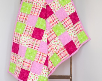 Beginner Quilt Pattern PDF – Easy Patchwork Quilt Pattern Instant Download – Lap & Throw Quilt Sizes – Scrap Friendly Quilting Pattern