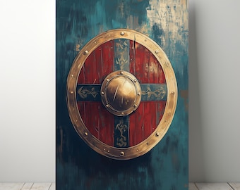 Epic DnD Shield Art Print, Fantasy Armory Decor (Digital Download)