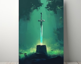 Zelda Master Sword Gaming Poster | Gamer Wall Art (Digital Download)