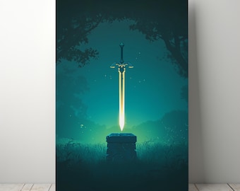 Zelda Master Sword Print | Gaming Wall Art (Digital Download)