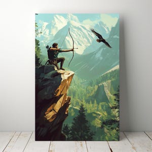 Ranger 2 | DnD Classes Digital Download Poster | Fantasy Character Class Art | Tabletop RPG Wall Decor | Tabletop RPG Fantasy Wall Art