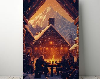 Valhalla Viking Gamer Poster | Boys Room Gaming Wall Art (Digital Download)