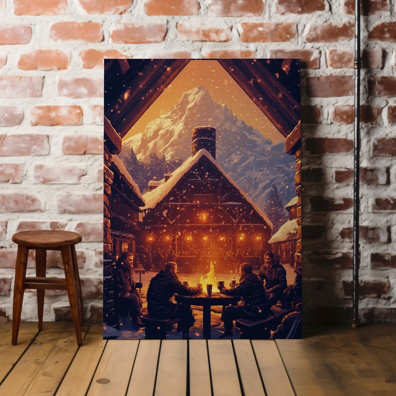 Assassins Creed Valhalla Canvas Viking Gamer Poster Gaming Wall Art