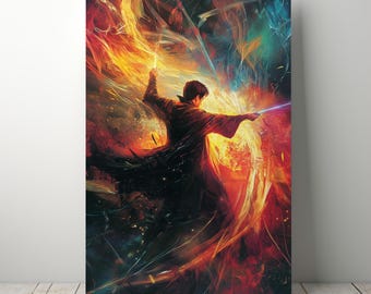 Hogwarts Wizard Digital Art Posters, Witchcraft Wall Decor (Digital Download)