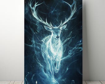 Harry Potter Digital Art Posters,Patronus,Magical Hogwarts Wall Decor for Witchcraft and Wizardry Fans, Perfect Gift for Harry Potter Lovers