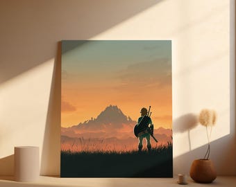 Póster de paisaje de Hyrule – Decoración para habitación de jugador (Descarga digital)