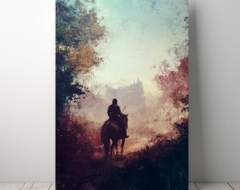 Póster de The Witcher – Decoración para sala de juegos, Arte de videojuegos (Descarga digital)