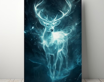 Harry Potter Patronus Art Print: Magical Deer Wall Decor (Digital Download)