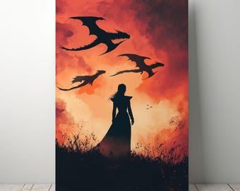 Game of Thrones Poster Art | Daenerys and Dragons (Digital Download)