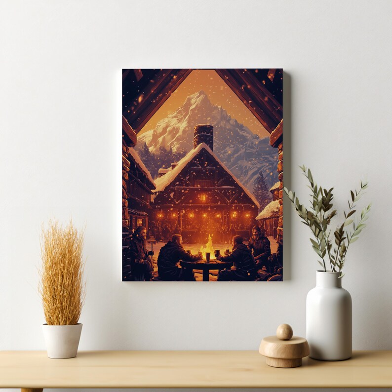 Assassins Creed Valhalla Canvas Viking Gamer Poster Gaming Wall Art
