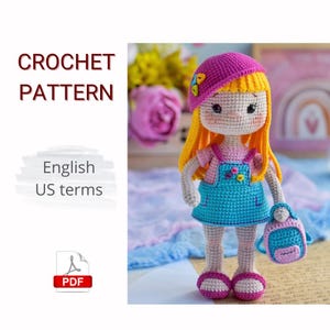 Crochet PATTERN PDF Amigurumi Cute Doll Alice / Crochet Doll / Crochet Doll pattern / Tutorial Crochet Doll / DIY Crochet doll