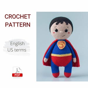 Häkelanleitung pdf Amigurumi Superhero