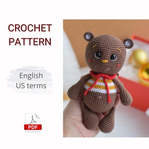 Crochet PATTERN PDF Amigurumi Сute Teddy Bear