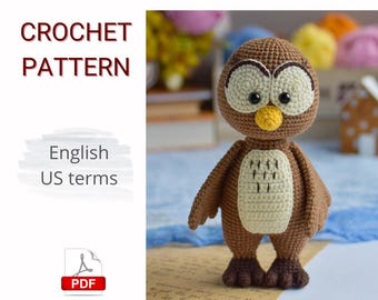 PATRÓN DE CROCHET PDF Búho Amigurumi / Búho a crochet / Patrón de búho