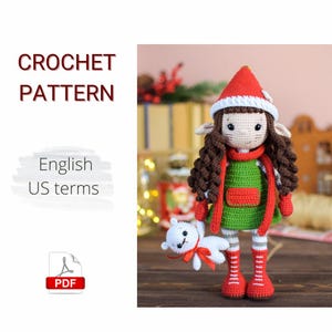 Häkelanleitung PDF Amigurumi Weihnachtself / Häkelelfe / Amigurumi Weihnachten / Weihnachten häkeln / Weihnachtsmann oder Weihnachtsmann