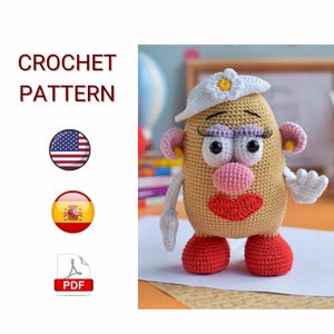 Crochet PATTERN PDF Amigurumi Cute Mrs. Potato / Crochet Mrs. Potato / Toy Mrs. Potato