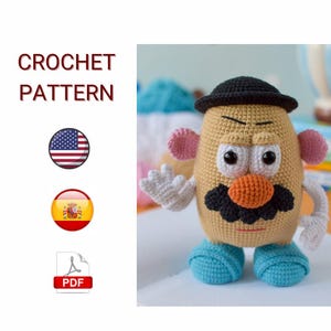 Crochet PATTERN PDF Amigurumi Cute Potato / Crochet Potato / Toy potato