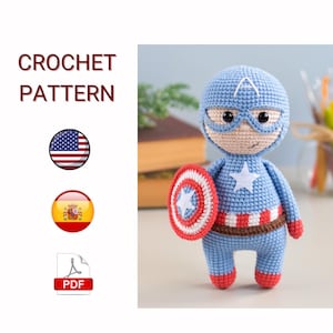 Häkelanleitung pdf Amigurumi Superhero
