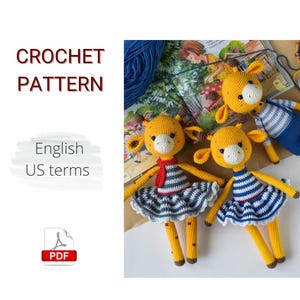 Crochet PATTERN PDF Amigurumi Sunny Giraffes