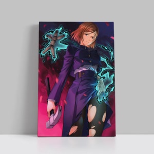 999 Nobara Kugisaki Pôster Série de Mangá Anime Filme Tela Arte de Parede Caverna do Homem Presente Impressão em Tela Emoldurada Presente para Crianças J86 Presente de Aniversário
