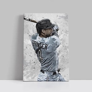 999 George Springer Poster Toronto Blue Jays Leinwand Kunst Baseball Wohnkultur MLB gerahmt Leinwanddruck Geschenk für ihn K11 Geburtstagsgeschenk