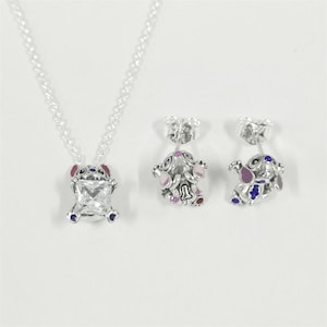 Conjunto de collar y pendientes Pandora Stitch & Angel, n.° 45 cm imagen 1