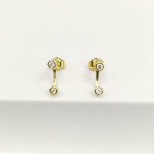 Pandora Era Bezel Lab-Grown Diamond Ear Jacket Stud Earrings