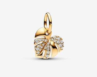 Pandora Sparkling Monstera Leaf Dangle Charm