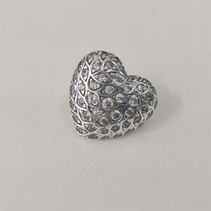 Pandora Sparkling Pattern Heart SINGLE Stud Earring 925