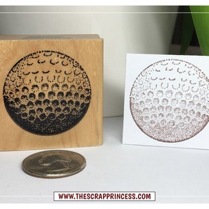 Golf Ball Vintage Rubber Stamp 1990 Rubber Stamps of America Vermont image 1