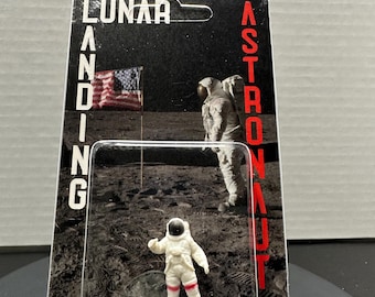 Lunar Landing Astronaut NASA Custom Carded Miniature Figure: Cryptid Craftwork