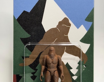 Bigfoot Art Deco 70'a Style Miniature Action Figure: Yeti, Sasquatch, Cryptid Craftwork