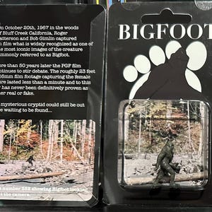 Bigfoot Custom Carded Mini Figure 3” x 5” Sasquatch, Yeti, Cryptid Craftwork