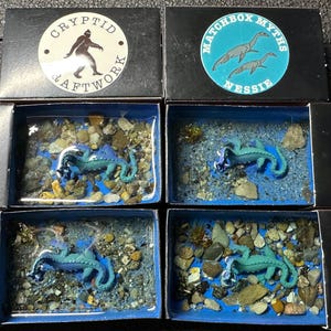Nessie Matchbox Myths Custom Handmade Diorama Cryptid Craftwork; Loch Ness Monster