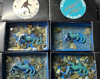 Nessie Matchbox Myths Handmade Diorama Cryptid Craftwork; Loch Ness Monster