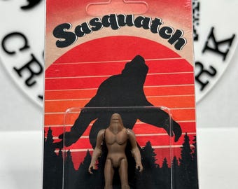 Sasquatch miniatuur retro-stijl beeldje: Bigfoot, Yeti, Cryptid Craftwork
