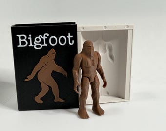 Bigfoot Miniature Secret Compartment Book and Figure Sasquatch, Yeti, Cryptid Craftwork