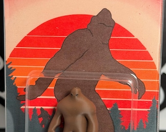 Bigfoot Miniature Retro Animated Style Figure: Sasquatch, Yeti, Cryptid Craftwork