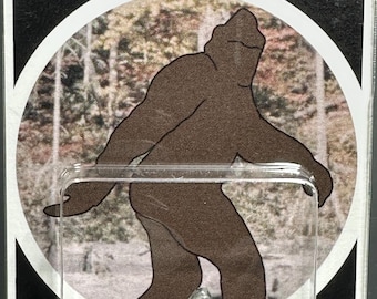 Bigfoot Retro Miniature Figure: Bigfoot, Yeti, Cryptid Craftwork Black Card