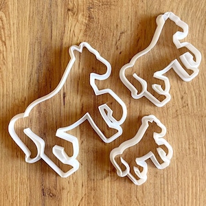 Horse Cookie Cutter, Horse Cutter, Horse Cookies, Fondant, Pottery tools, Gingerbread Cutter, Horse Mould, Animal Motif, Set of 5 cutters