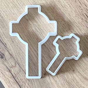 Tagliabiscotti a forma di croce, tagliabiscotti a forma di croce, set di 5 tagliabiscotti, biscotti a forma di croce, fondente, utensili per ceramica, tagliabiscotti a forma di pan di zenzero, tagliabiscotti a forma di croce sacra