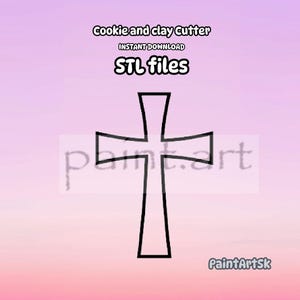 Cross Shape Cookie Cutter STL File Instant Download, STL Cookie Cutter File, Clay Cutter File, STL files, Christian, Communio, Celtic Cross
